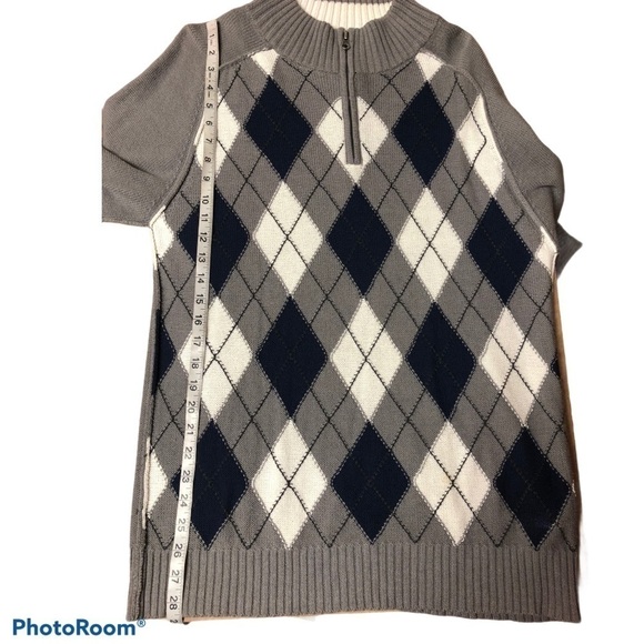 BKE ARGYLE 1/4 ZIP SWEATER - Picture 5 of 5